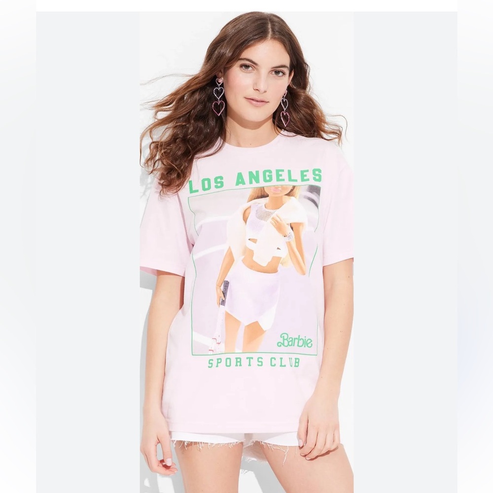New Barbie Los Angels oversized graphic tee shirt size m